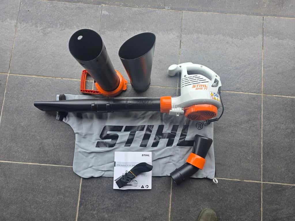 STIHL BLADBLAZER/ZUIGER SHE71 - NIEUW, Enlèvement, Batterie