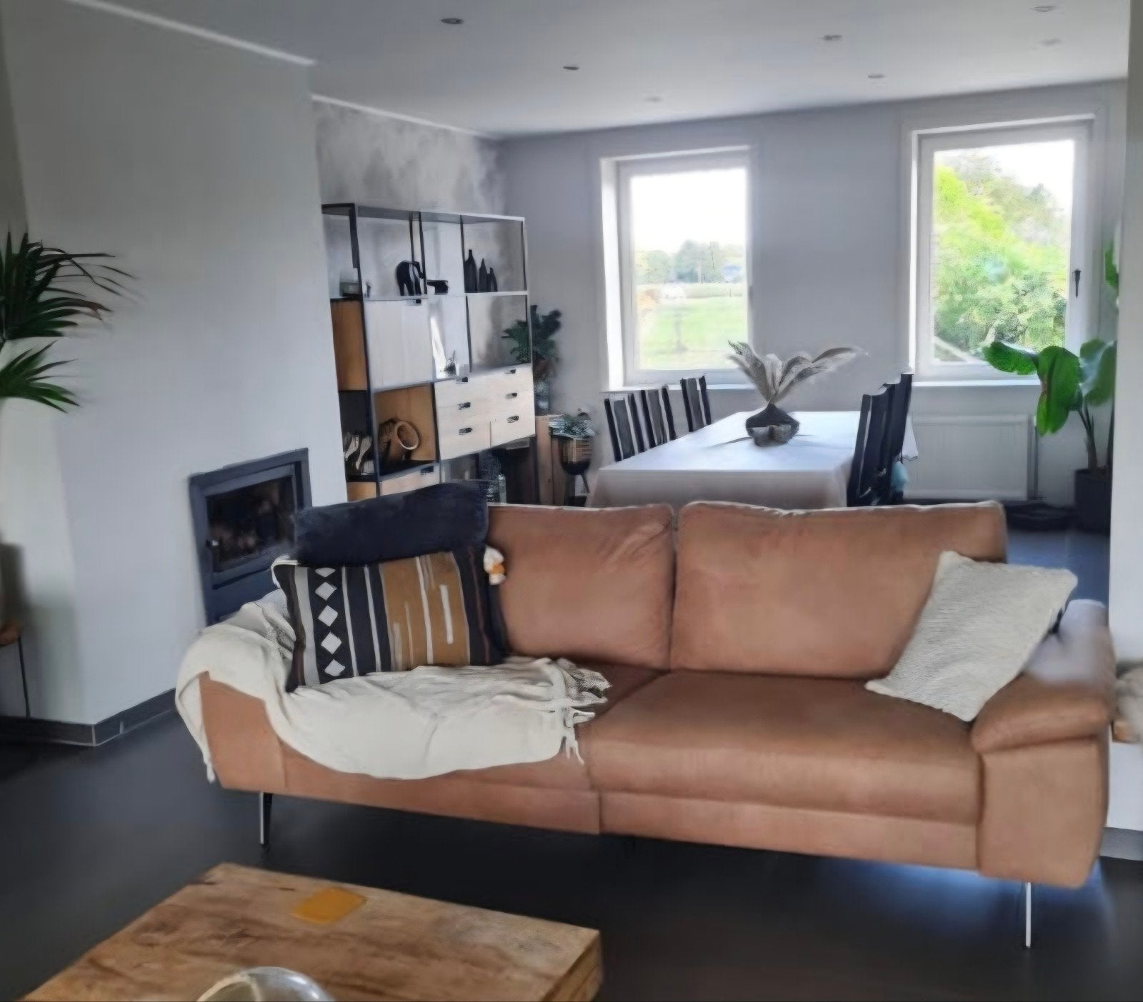 2,5 zit zetel met elektrische relax, Ophalen, Gebruikt, Kunststof, Modern