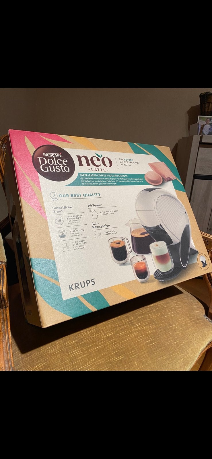Nescafé Dolce Gusto NEO white, Neuf, Réservoir d'eau amovible, Dosettes et capsules de café, 4 à 10 tasses