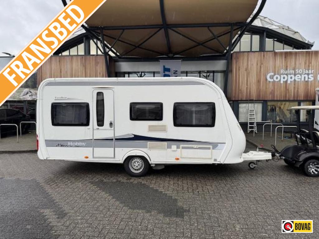 Hobby Excellent 455 UF 2013 MOVER + NIEUWE TENT!, Caravans en Kamperen, Rondzit, 4 tot 5 meter, Tot en met 4, Vast bed