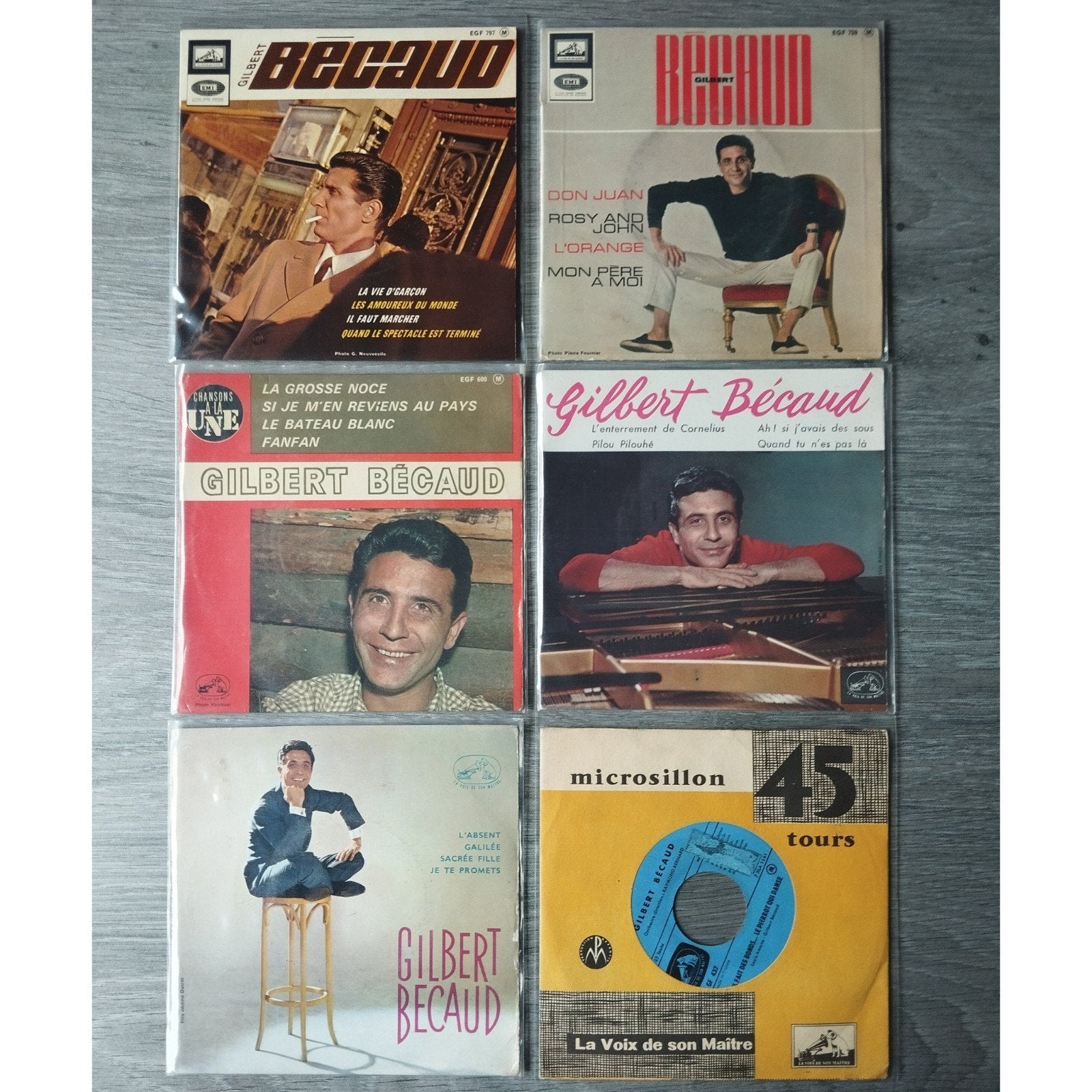 Gilbert Bécaud: Gebruikte 45T discset, Cd's en Dvd's, Vinyl Singles, Gebruikt, EP, Single, 1960 - 1969, 7 inch, Verzenden