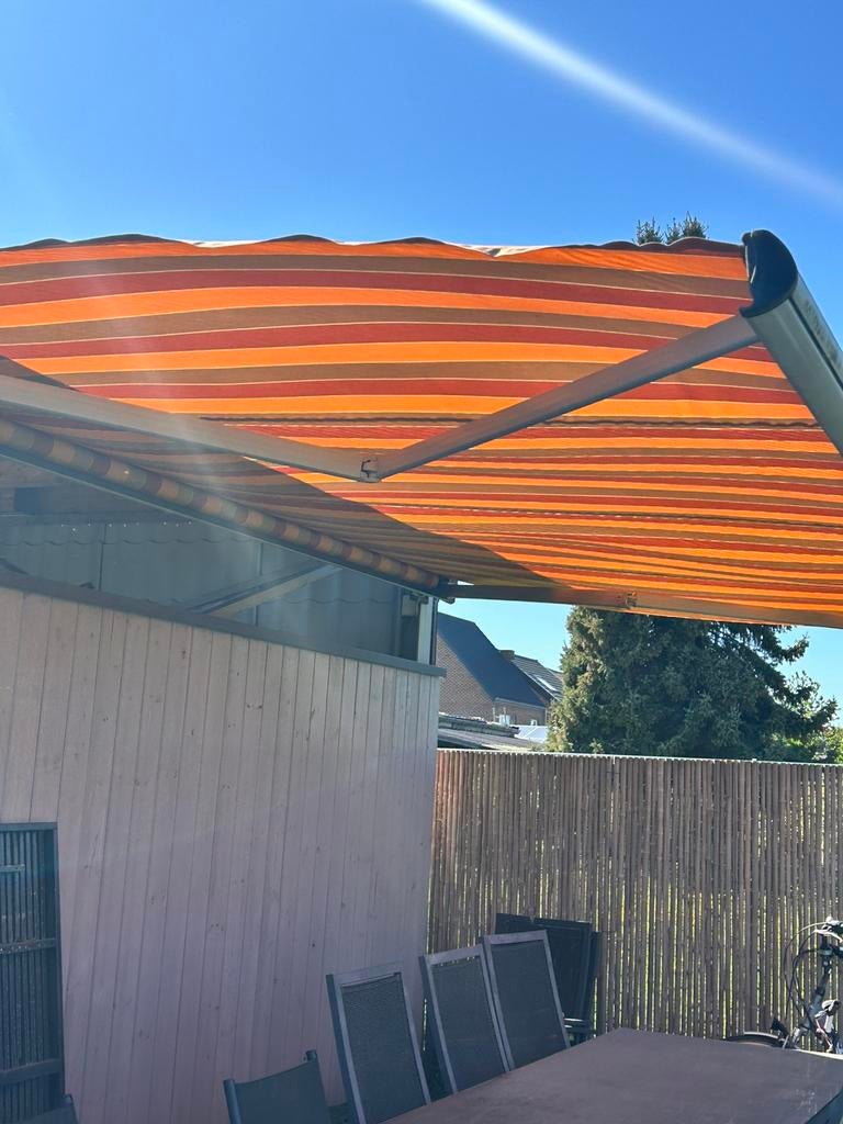 Electrische zonneluifel, Tuin en Terras, Zonneschermen, Ophalen, Gebruikt, 450 cm of meer, Elektrisch