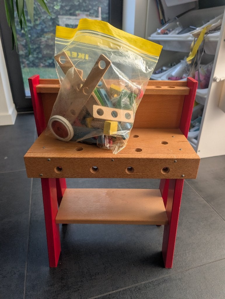 Houten werkbankje (Playskool) Retro, Ophalen, Gebruikt, Meubelstuk of Keukentje
