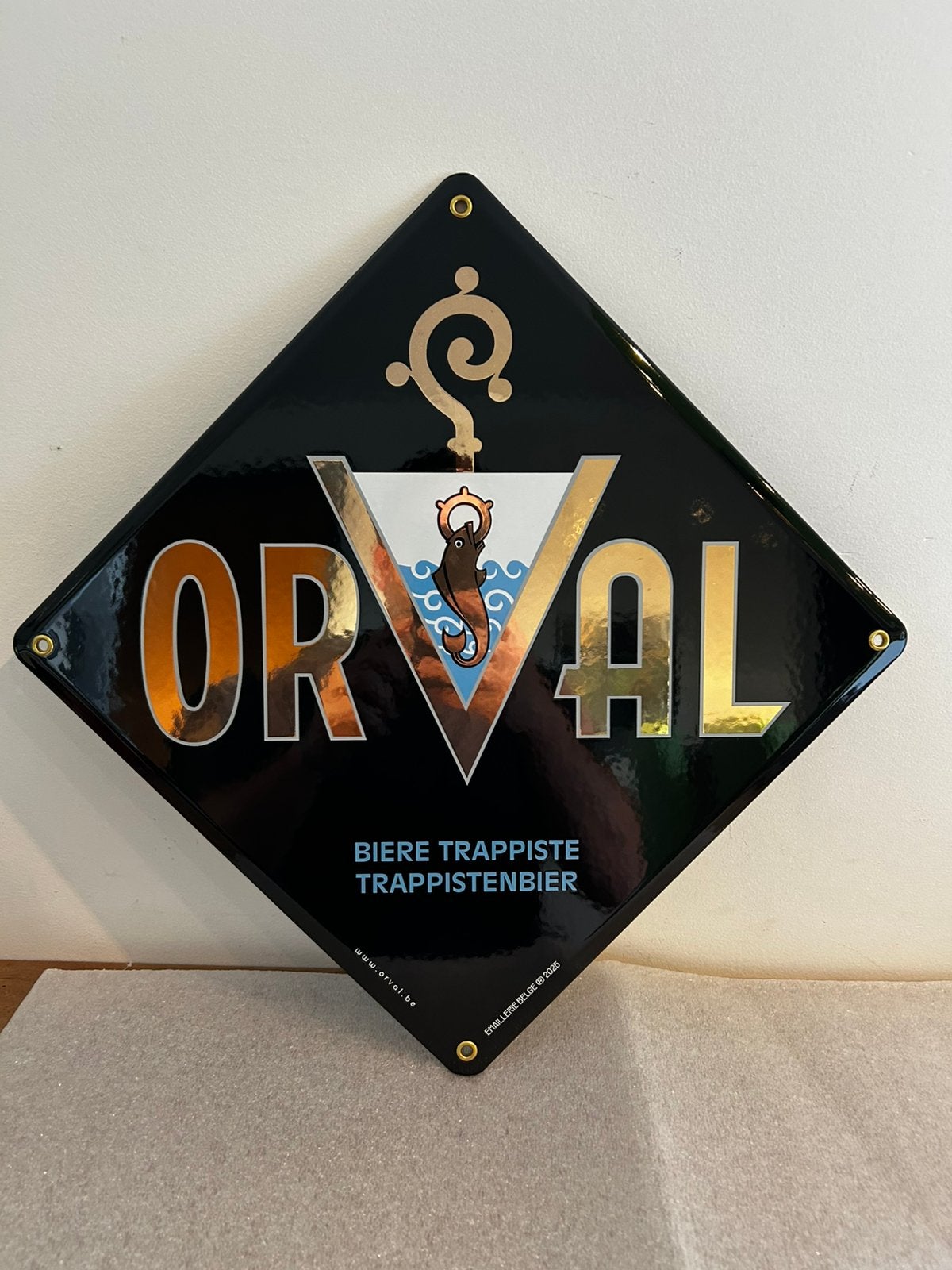 Plaque émaillée Orval neuve email 30/30cm, Enlèvement ou Envoi