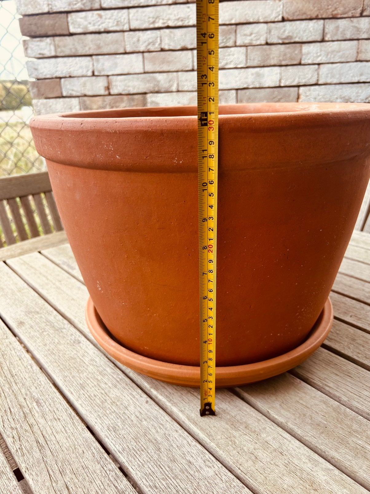 Italiaanse terracotta bloempot vorstvrij 41x31cm, Tuin en Terras, Ophalen, Zo goed als nieuw, Terracotta