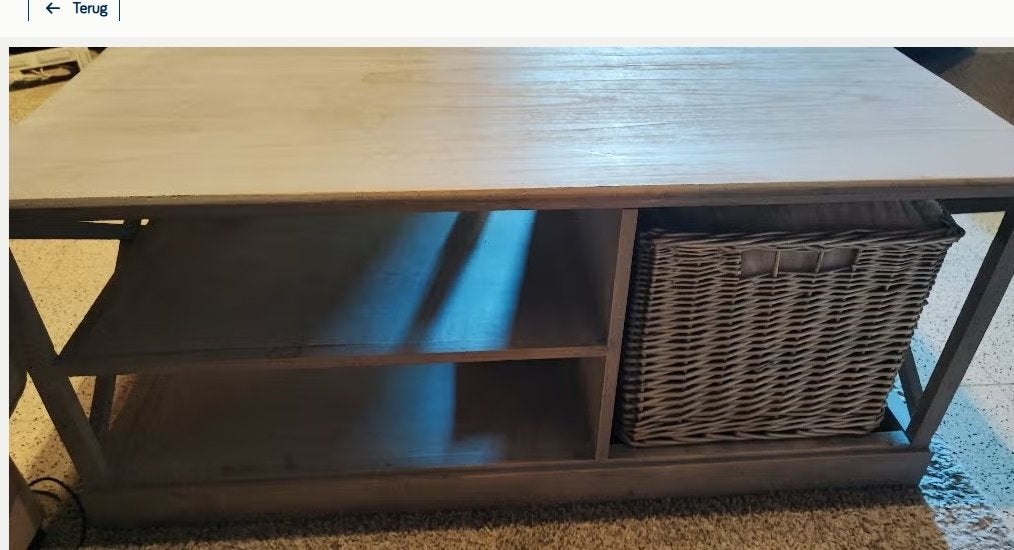 salon tafel grijs, Ophalen, Overige materialen, Gebruikt, 100 tot 150 cm