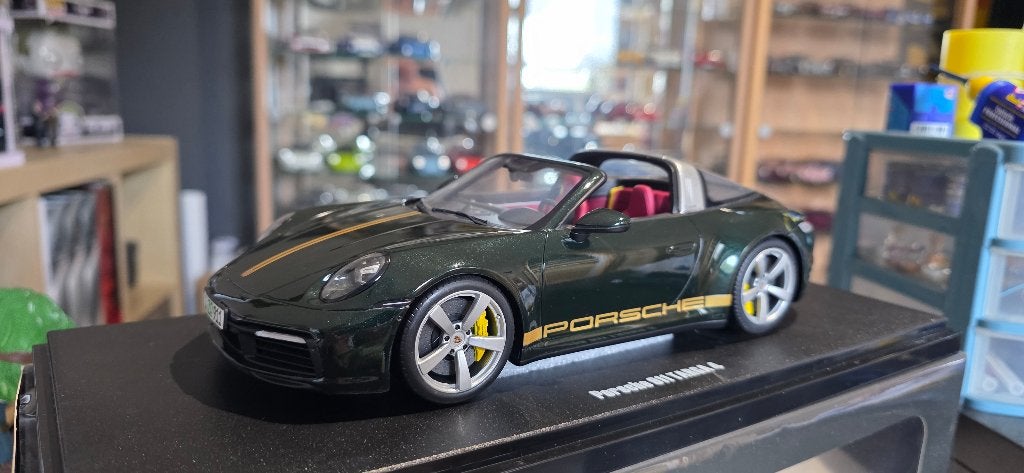 Porsche 911 (992) Targa 4 1/18 GT Spirit, Enlèvement ou Envoi, Comme neuf, Voiture, Autres marques
