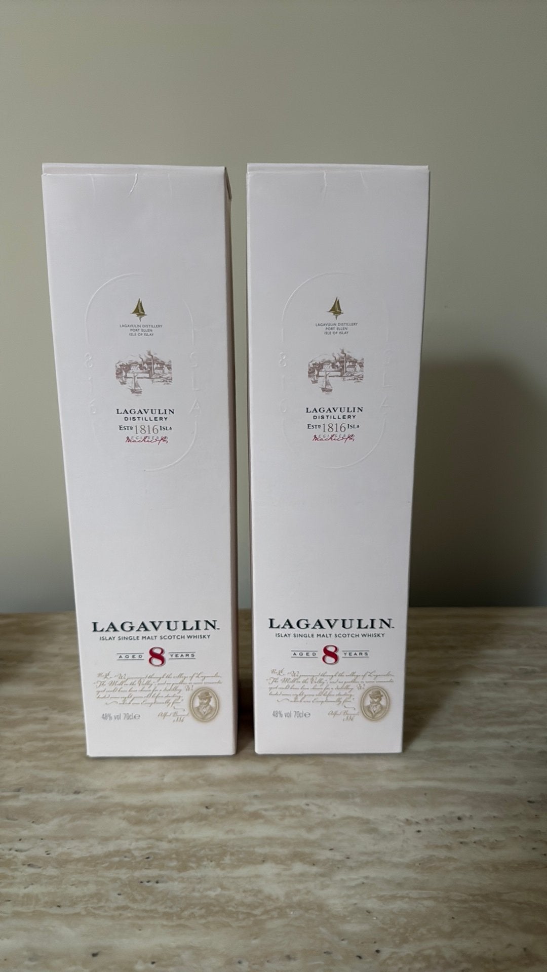 Deux bouteilles Lagavulin 8 ans, Verzamelen, Ophalen, Overige gebieden, Overige typen, Nieuw