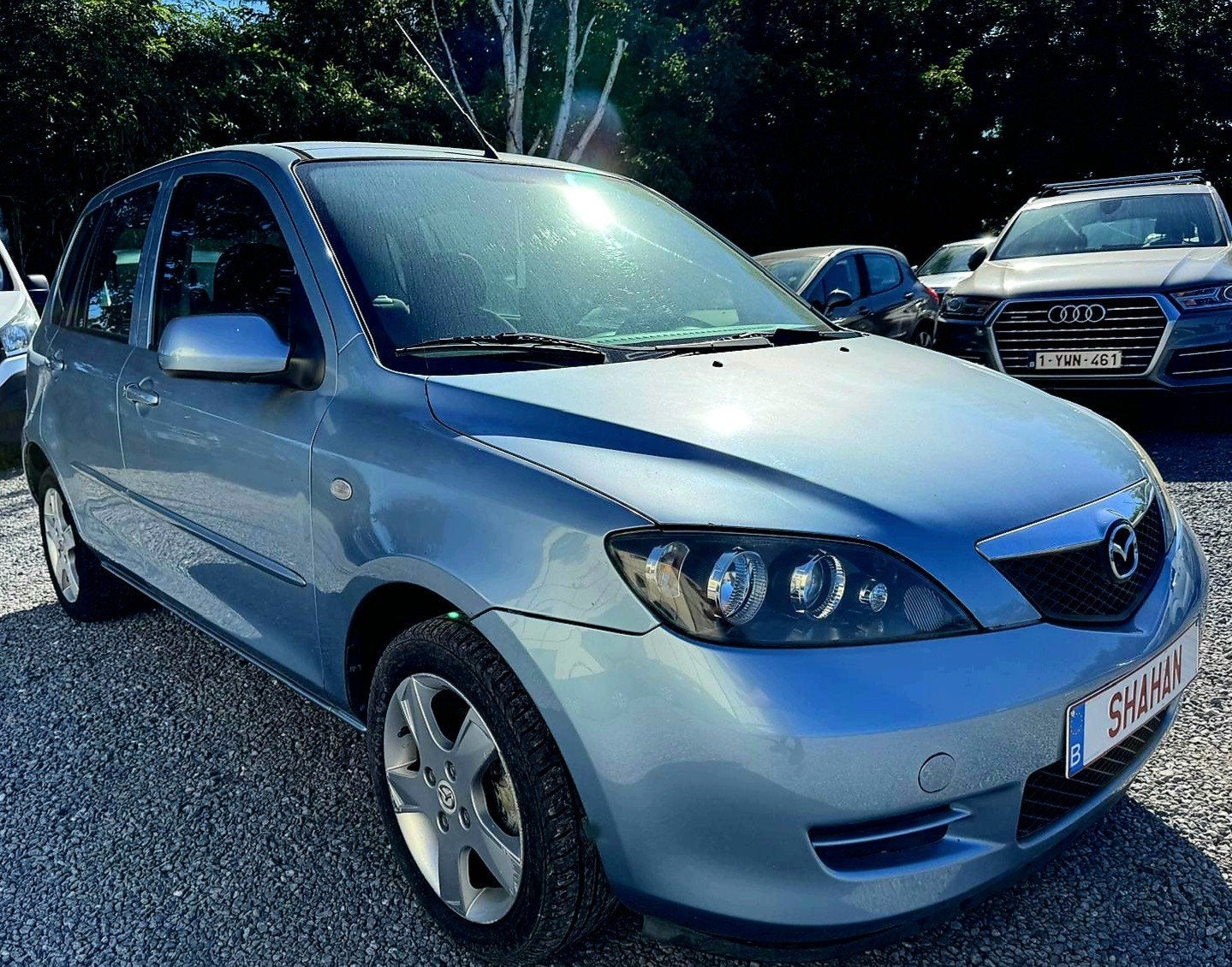 Mazda 2  automaat 1,4CC benzine 138K KM, Stof, Zwart, 4 cilinders, Blauw