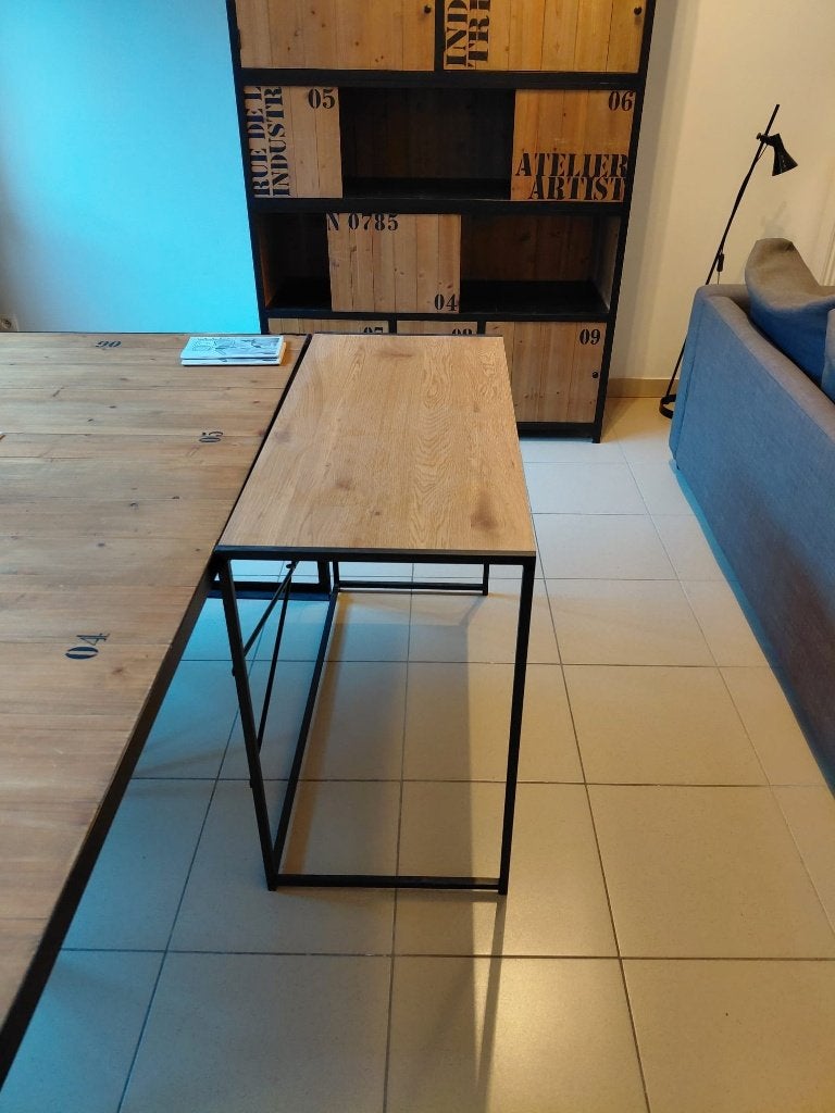 tafel (bijzettafel), Maison & Meubles, Pièces pour table, Enlèvement, Utilisé, Métal, Indystriële look