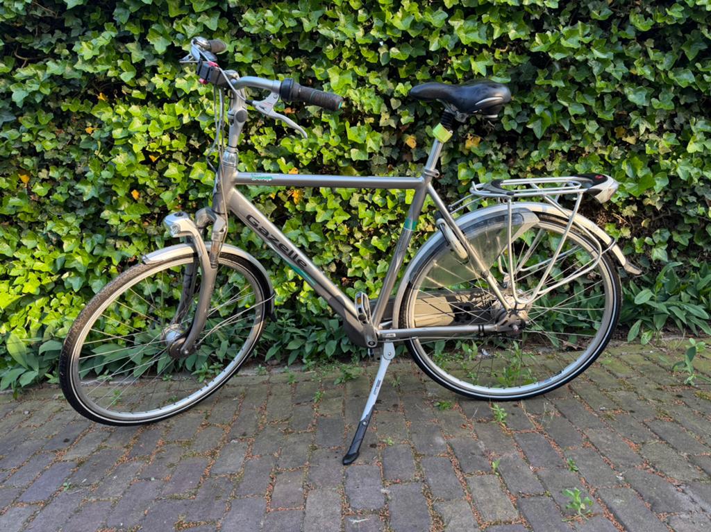 Herenfiets Gazelle, Fietsen en Brommers, Fietsen | Heren | Sportfietsen en Toerfietsen, Ophalen, 28 inch, Gebruikt, Vering