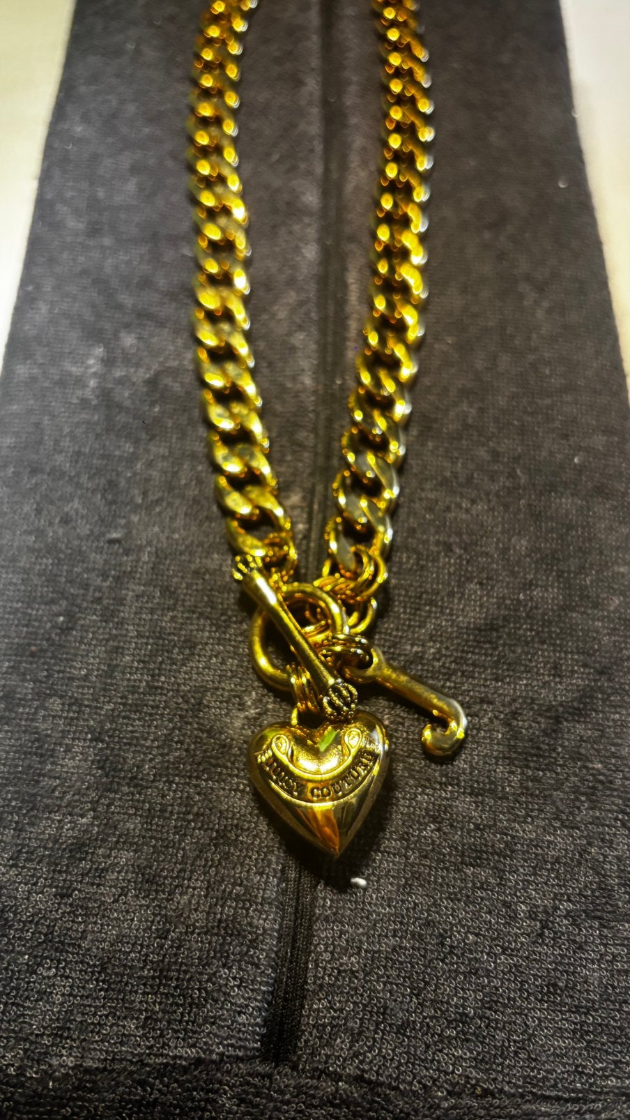 Juicy Couture gouden ketting met hart, Enlèvement ou Envoi, Utilisé, Or