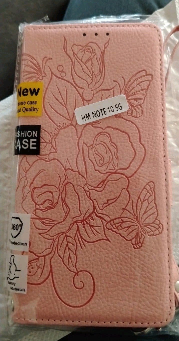 Xiaomi Redmi note 10 pro étui / pochette-livre rose neuf., Enlèvement ou Envoi
