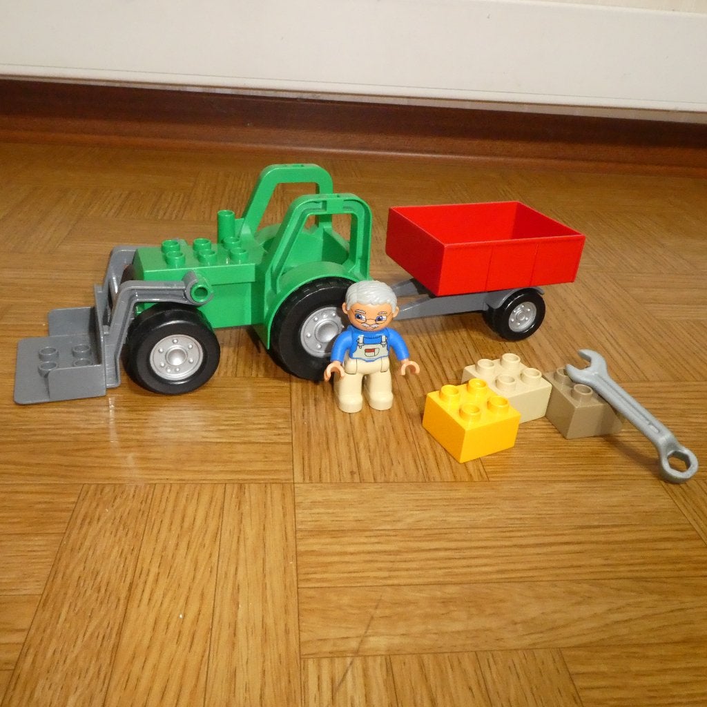 Duplo Tractor met aanhangwagen, set 4687, Enfants & Bébés, Jouets | Duplo & Lego, Ensemble complet, Utilisé, Duplo, Accessoires inclus