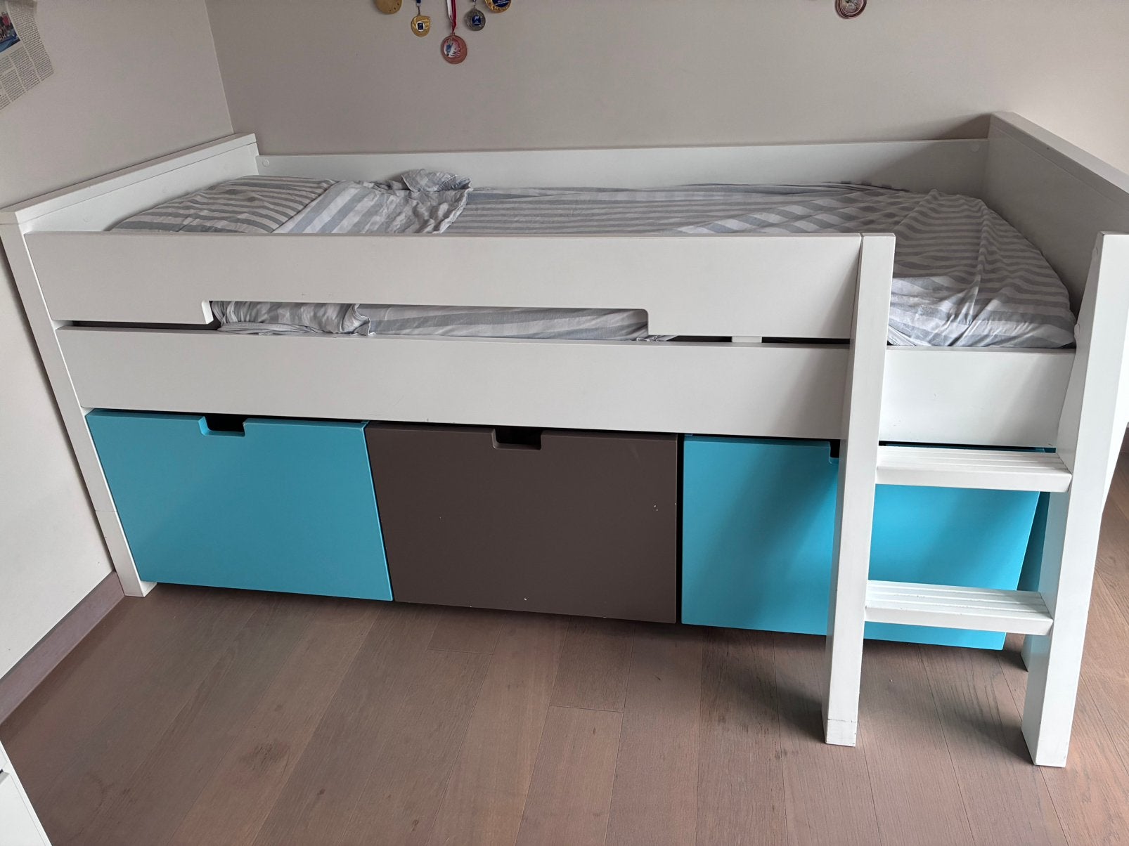 Eenpersoonsbed hoogslaper Bopita, Ophalen, Gebruikt, Hoogslaper