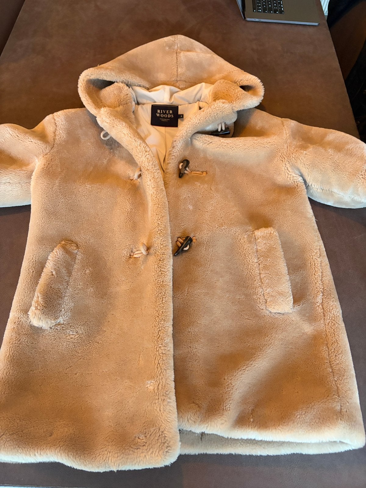 Dames winterjas van River Woods teddyjas, Ophalen, Zo goed als nieuw