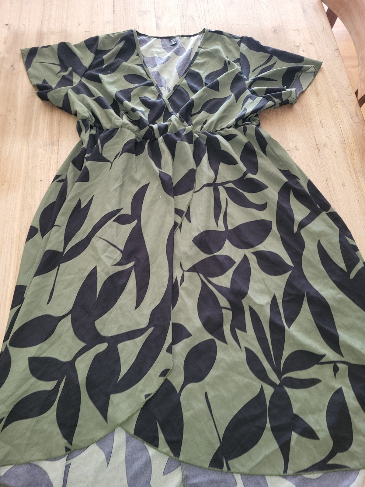 robe portefeuille verte 3xl, Neuf, Taille 46/48 (XL) ou plus grande, Vert, Longueur genou