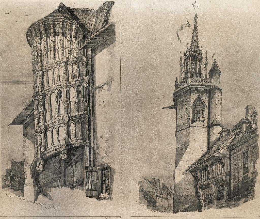 Arts de l'ère moderne, Enlèvement ou Envoi, Architecture, Lithographie