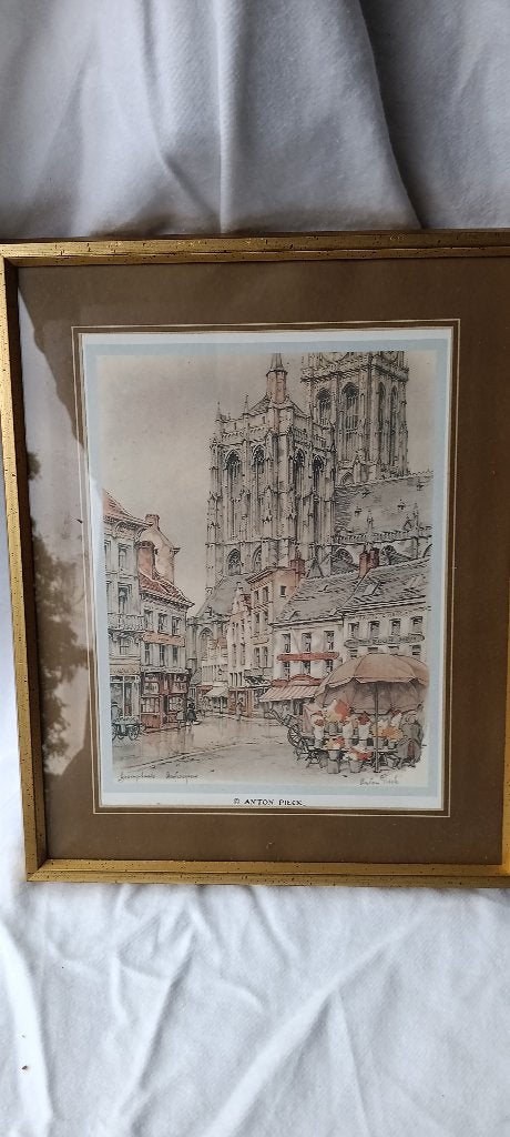 PENTEKENING, Antiquités & Art, Enlèvement, Dessin, Dessin à la plume, Encadré
