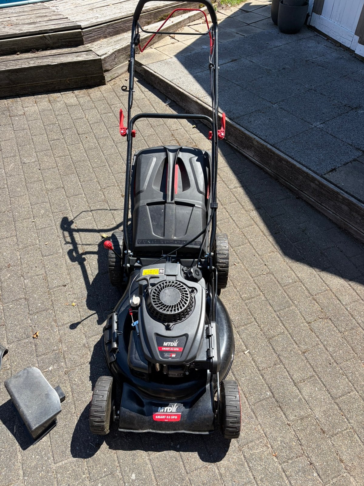 MTD Smart 53 SPO Benzine Grasmaaier | Zelfrijdend | 53 cm |, Tuin en Terras, Ophalen, Cirkelmaaier, Zo goed als nieuw, Benzine-grasmaaier