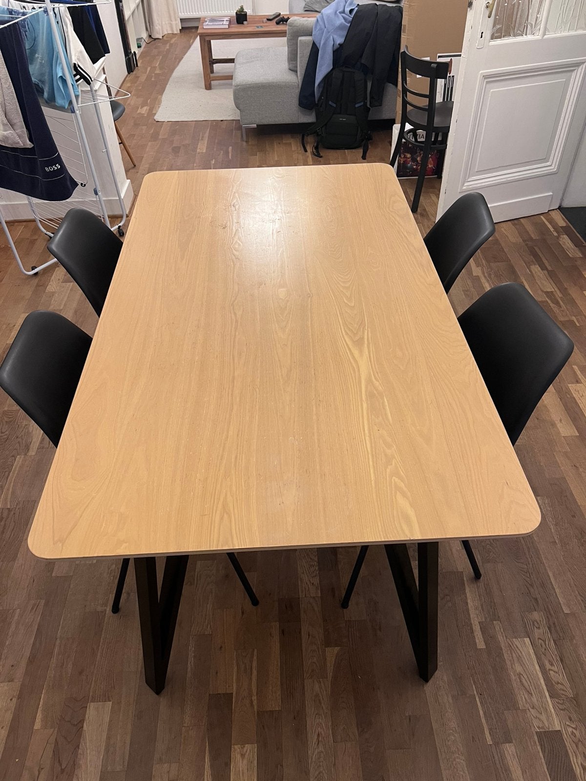 Tafel met 4 stoelen - Zurenborg, Ophalen, Zo goed als nieuw, 150 tot 200 cm, 50 tot 100 cm