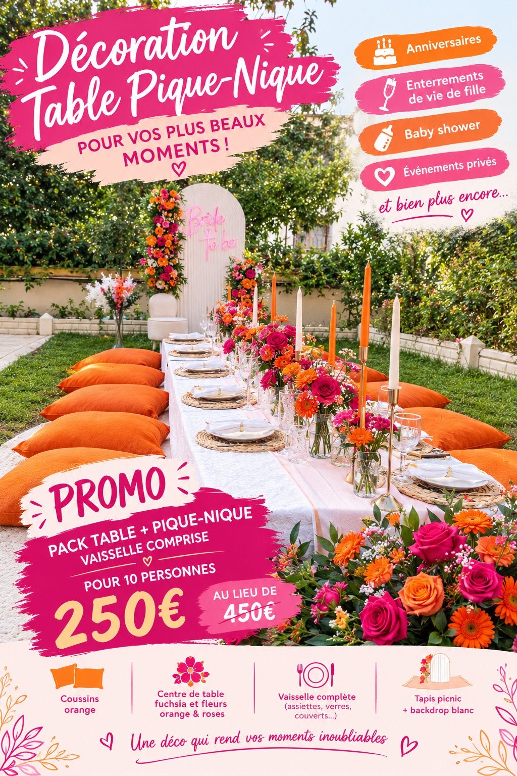 Decoration anniversaire, evjf, baby shower…, Enlèvement