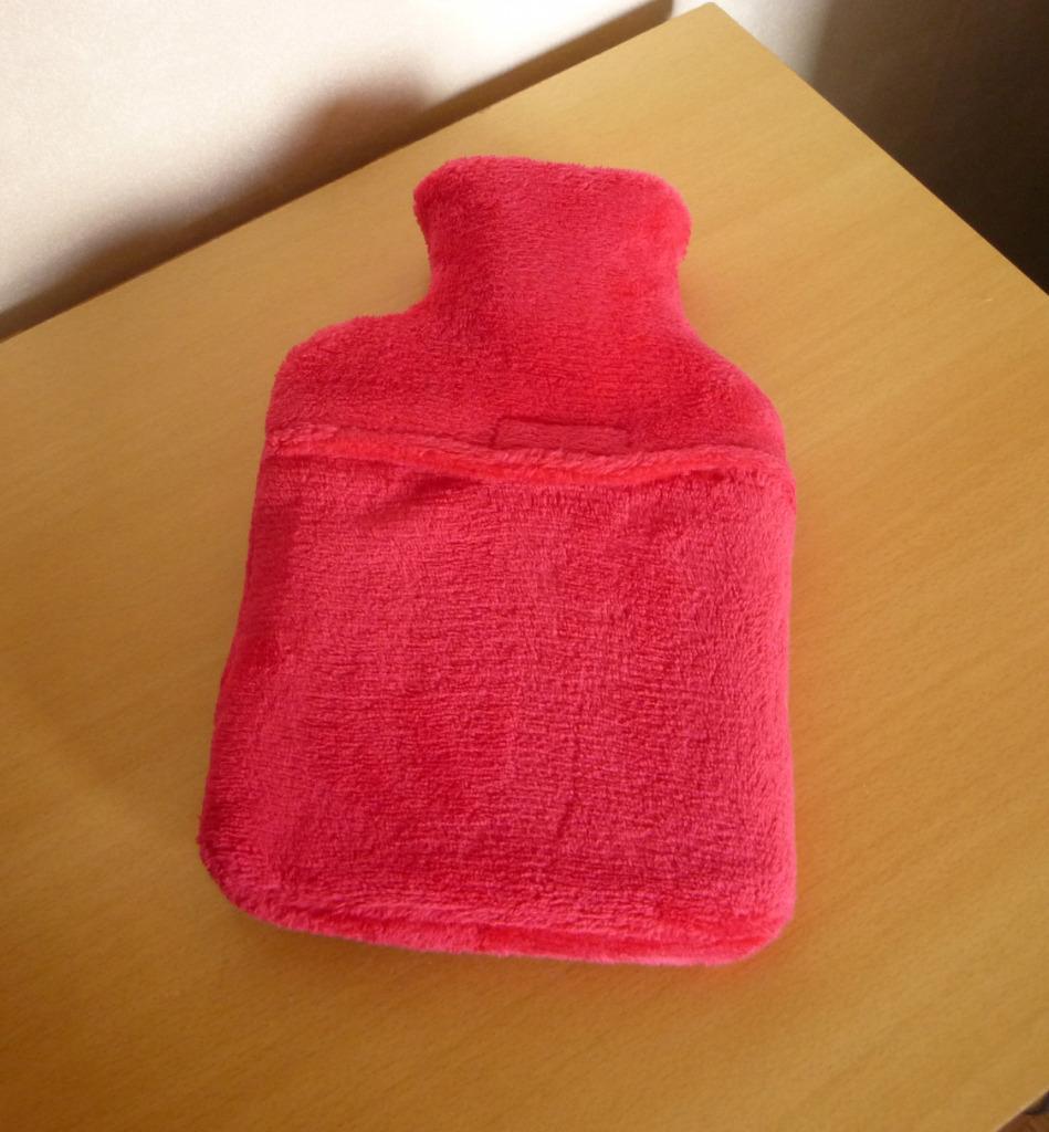 Rode fuchsia warmtekruik warmwaterkruik met strik, Ophalen of Verzenden
