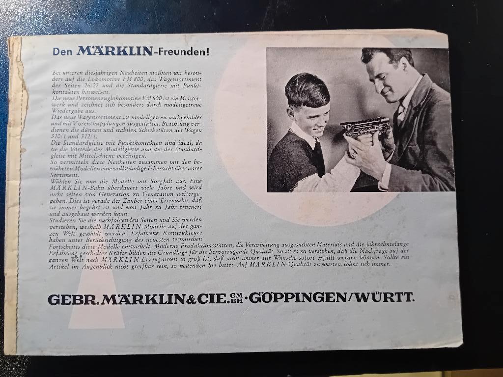 Marklin catalogus 1956, Hobby en Vrije tijd, Ophalen of Verzenden