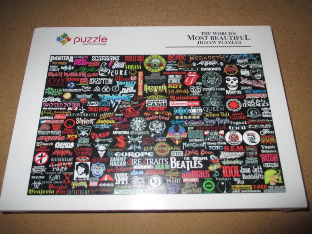 puzzel logo's rockbands nieuw, Enlèvement ou Envoi, 500 à 1500 pièces, Neuf, Puzzle
