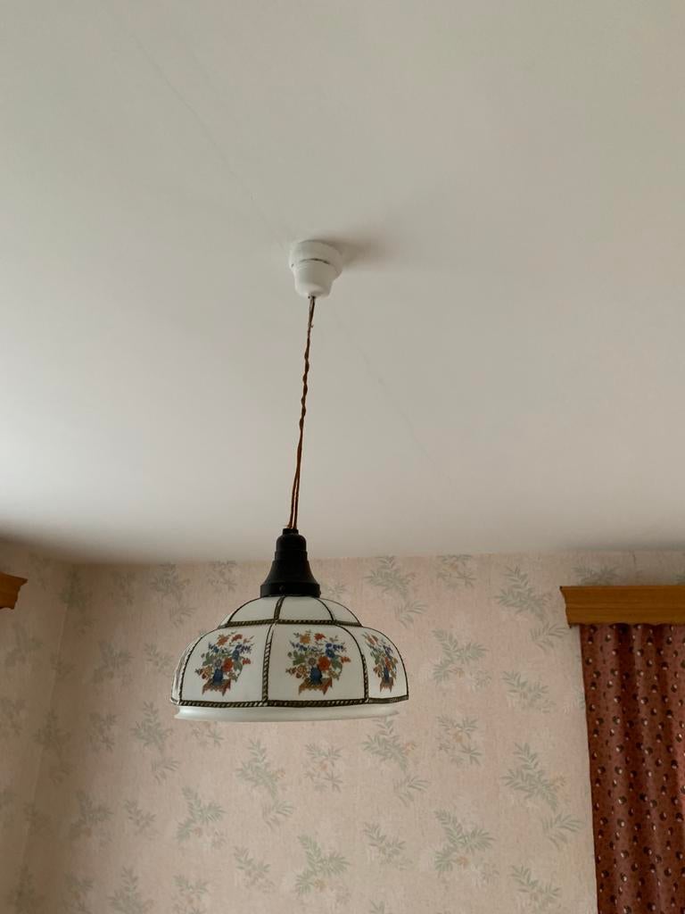 Oude lampenkapjes volledig luster verlichting, Enlèvement ou Envoi