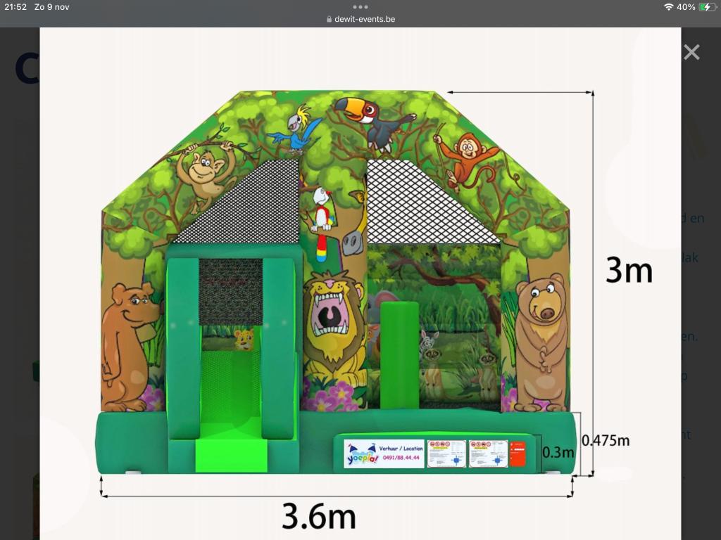 Springkasteel jungle te huur, Ophalen, Nieuw