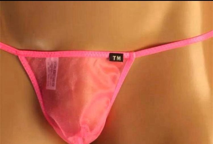 String rose en maille taille M-L, Envoi, Rose, T/M, Autres types