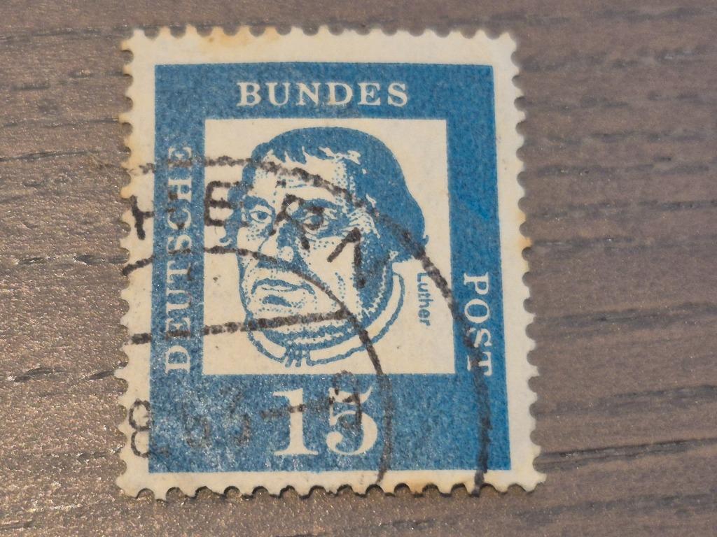Postzegel 15 Pfennig 1961 Martin Luther Deutsche Bundespost, Ophalen of Verzenden