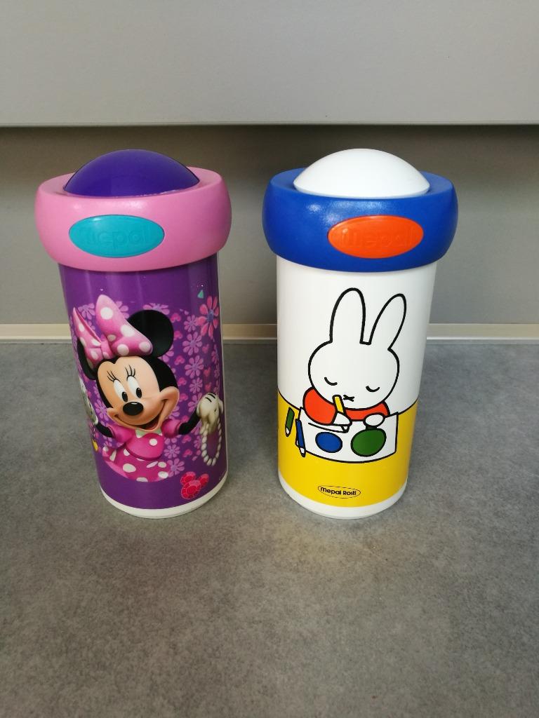 2 drinkbekers 'Minnie Mouse' & 'Nijntje' (van Mepal), Kinderen en Baby's, Ophalen of Verzenden, Zo goed als nieuw