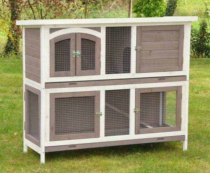 Clapier double clapier XXL cage lapin enclos parc rongeur, Verzenden, Nieuw
