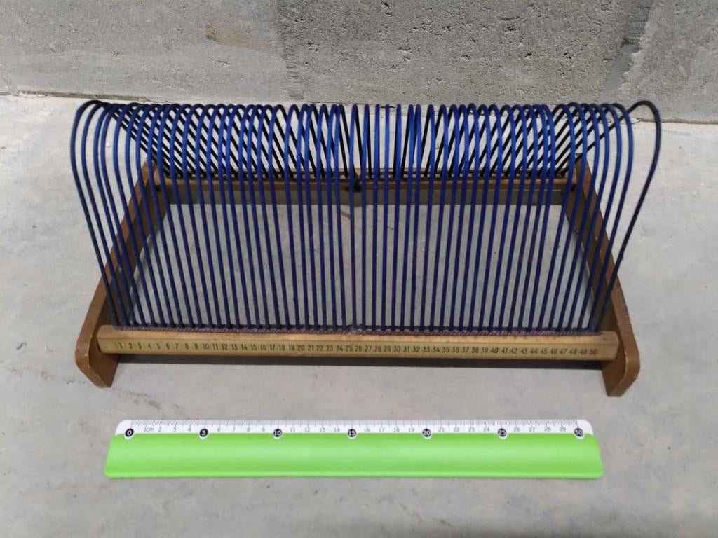 Vintage platenrekje - voor 50 stuks, Ophalen of Verzenden, Gebruikt, Hout