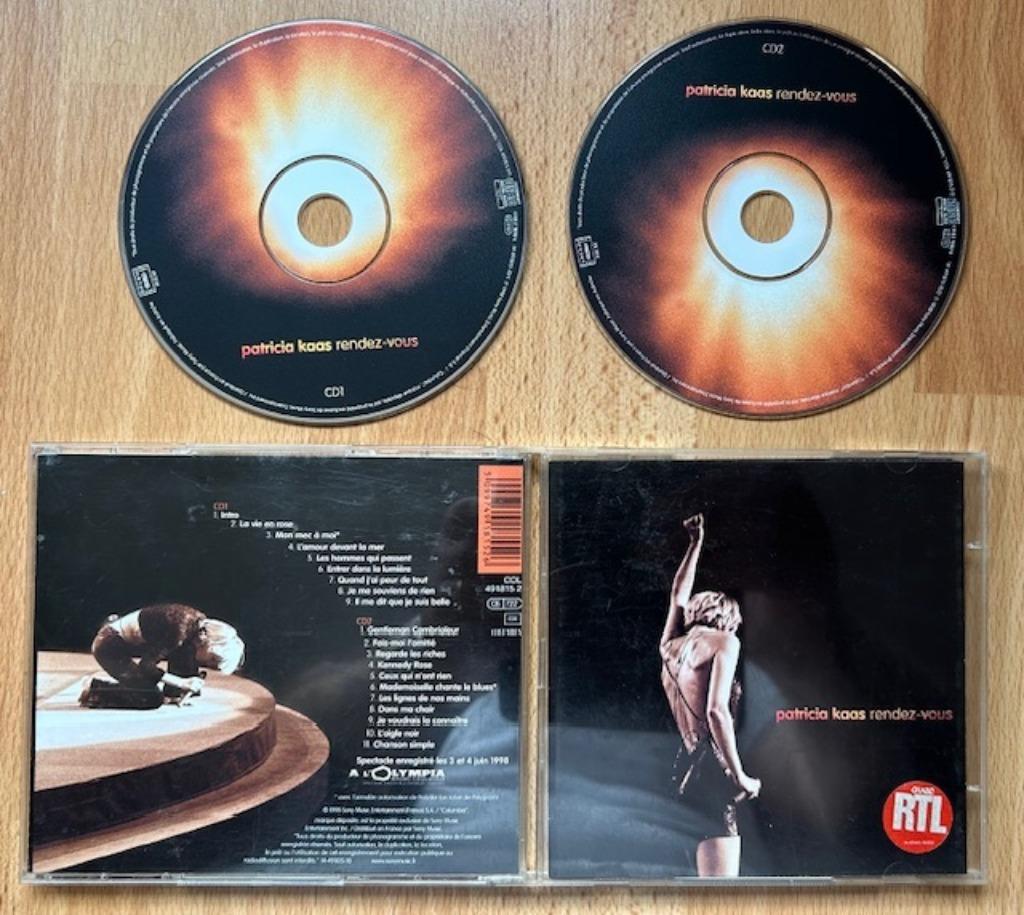2CD PATRICIA KAAS - RENDEZ-VOUS CHANSON BLUES JAZZ LIVE, Cd's en Dvd's, Cd's | Franstalig, Gebruikt, Ophalen of Verzenden