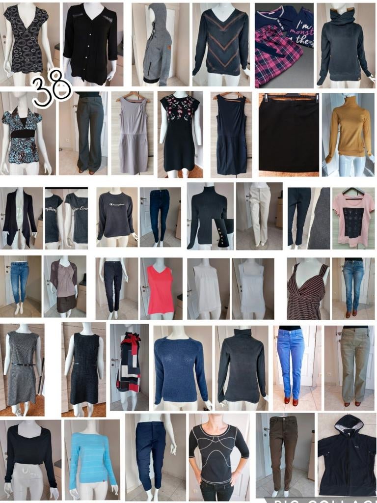 Taille 38 : pantalons, chandails, robes, hauts, t-shirts, gi, Enlèvement ou Envoi, Comme neuf, Taille 38/40 (M)