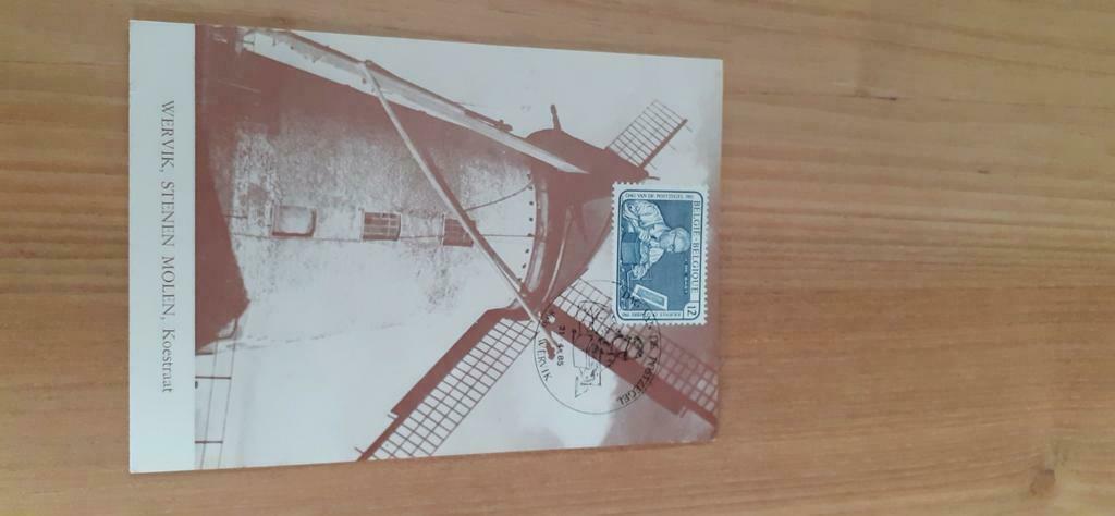 Oude postkaart Wervik-Stenen Molen-Koestraat., Ophalen of Verzenden