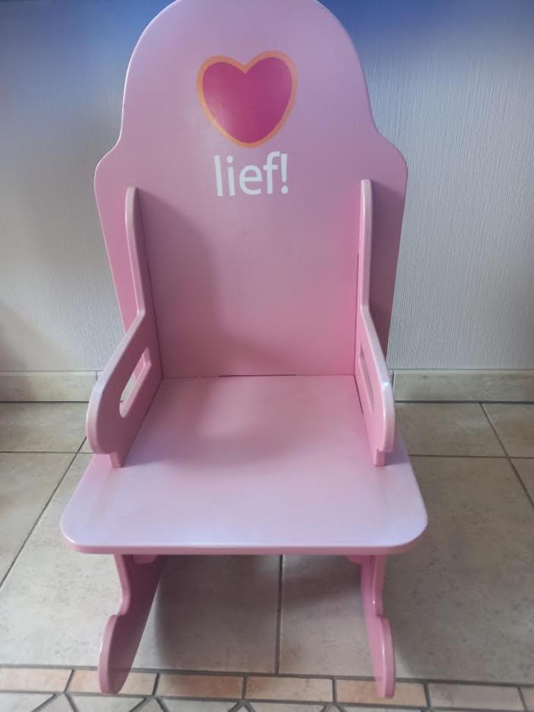 Houten schommelstoel voor kinderen, Ophalen of Verzenden, Gebruikt