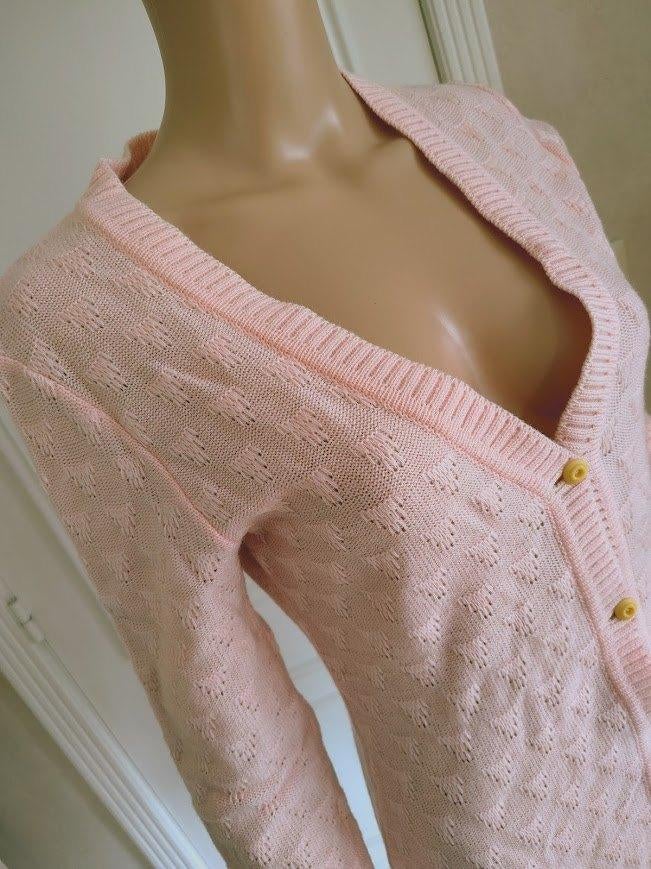 Vintage winterse cardigan vest gilet golf trui, Vintage, Verzenden, Maat 38/40 (M)
