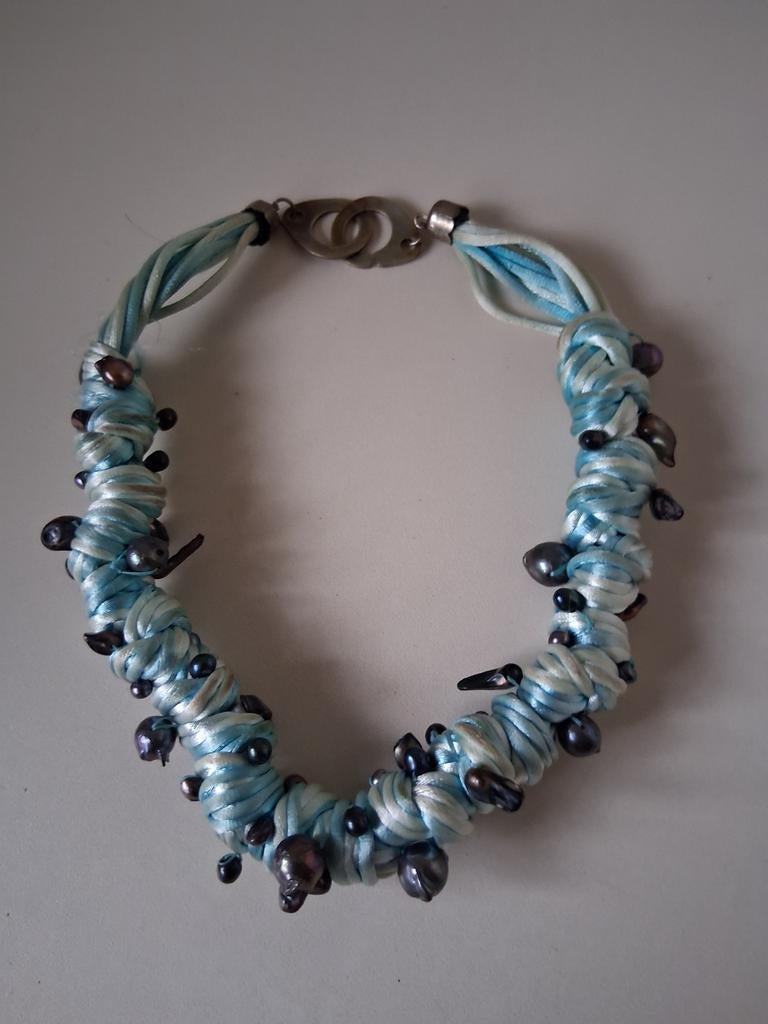 Ketting met zoetwaterparels, Handtassen en Accessoires, Kettingen, Ophalen of Verzenden