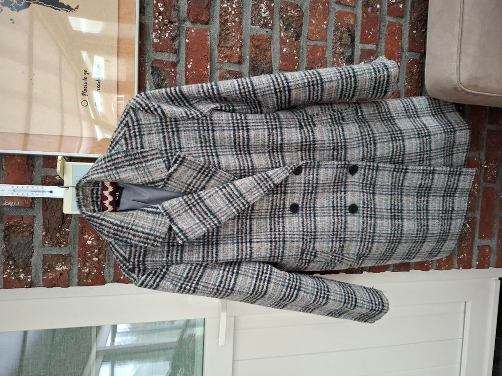 Degelijke geruite winterjas, Enlèvement, Comme neuf, Taille 38/40 (M)
