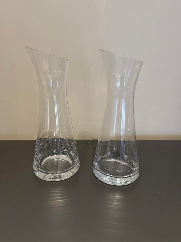 Set van twee glazen vazen, Ophalen of Verzenden, Nieuw