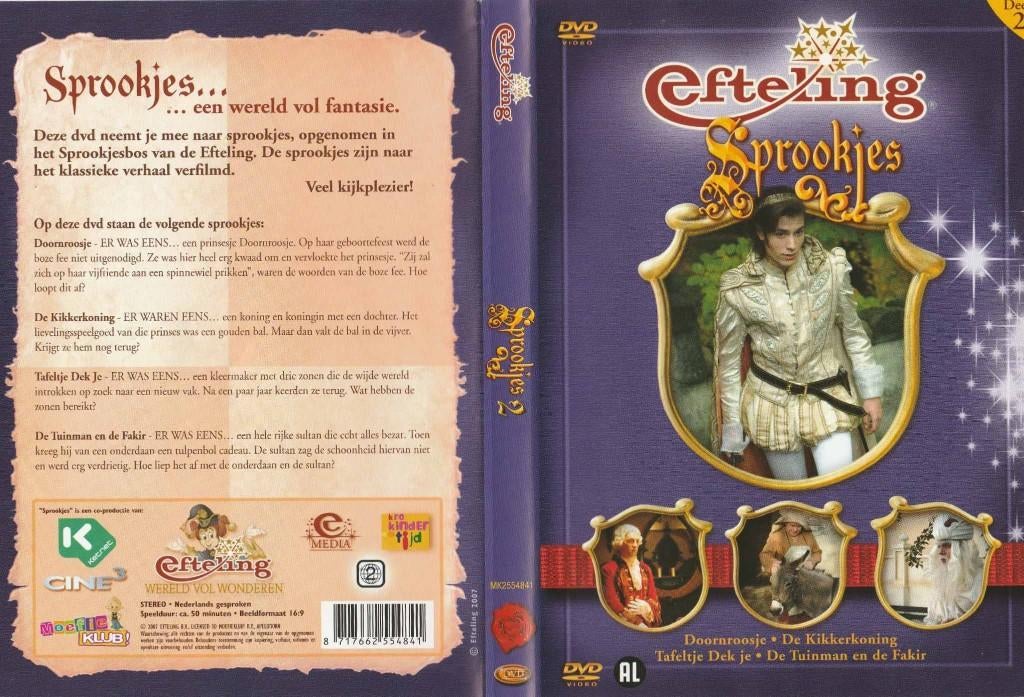 Efteling Sprookjes - Deel 2 (DVD - ALS NIEUW), Cd's en Dvd's, Alle leeftijden, Ophalen of Verzenden, Zo goed als nieuw, Overige genres