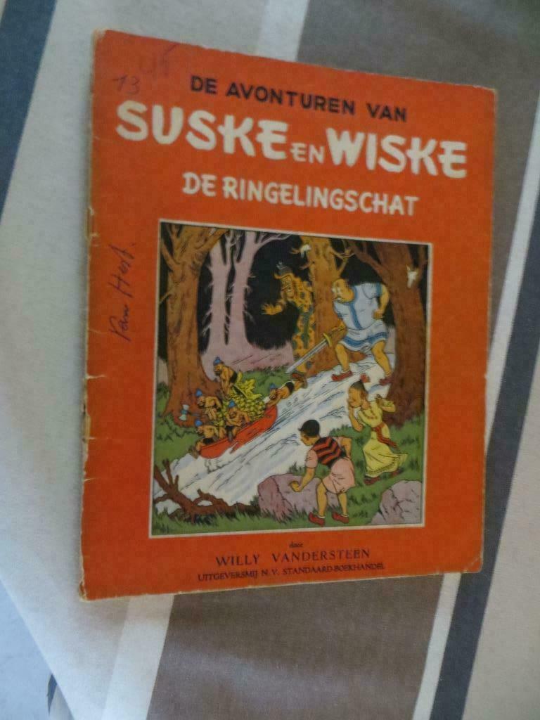 Suske en Wiske De Ringelingschat - 1e druk 1951, Boeken, Gelezen, Willy Vandersteen, Eén stripboek, Ophalen of Verzenden