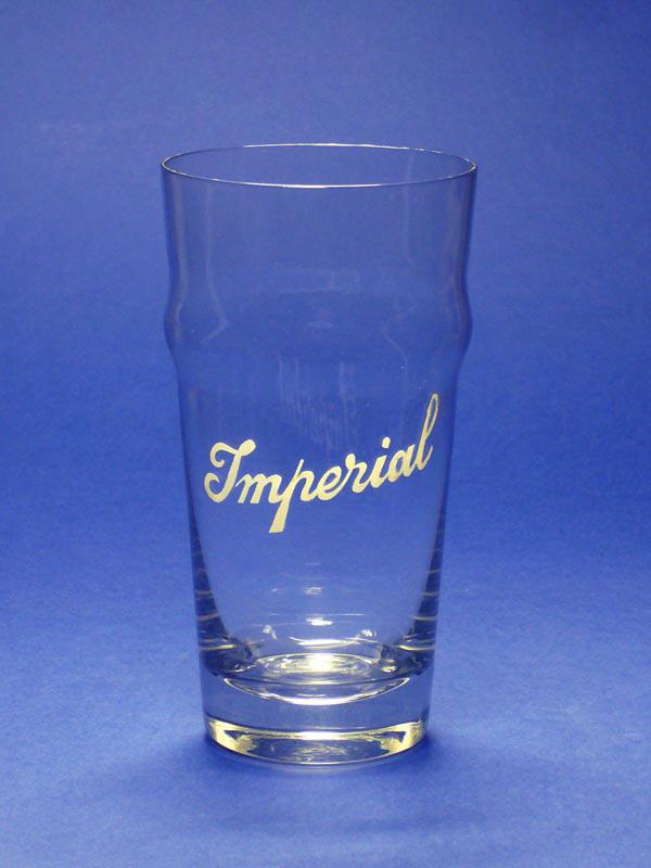 Verre nonick Imperial Anderlecht Bruxelles, Collections, Marques de bière, Enlèvement ou Envoi, Utilisé, Verre ou Verres