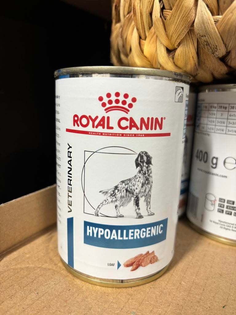 Royal Canin Veterinary Hypoallergenic Mousse Hondenvoer 400g, Ophalen