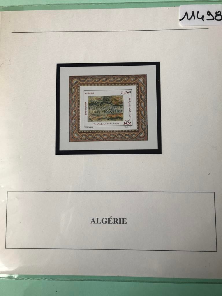 Algerije luxe blok n. 11498 met beschrijving, Overige landen, Postfris