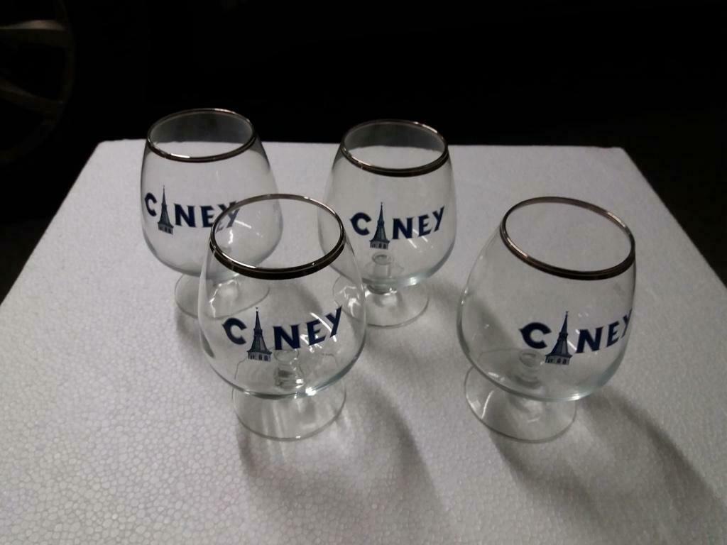 LOT DE 4 VERRES A BIERE CINEY, Enlèvement ou Envoi, Utilisé, Verre ou Verres, Autres marques